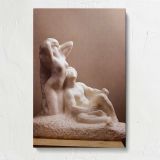 Poet And Muse by Auguste Rodin canvas print, front view