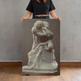Romeo and Juliet 1905 by Auguste Rodin canvas print, held for scale