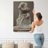 Romeo and Juliet 1905 by Auguste Rodin canvas print, displayed on a wall
