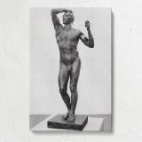 The age of bronze BW by Auguste Rodin canvas print, front view