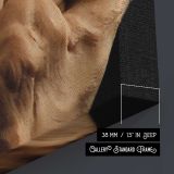 Reclining Sculpture Figure Study by Auguste Rodin canvas print, canvas edge detail