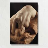 Reclining Sculpture Figure Study by Auguste Rodin canvas print, front view