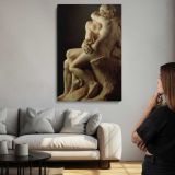 Embracing Sculpture Figures by Auguste Rodin canvas print, room display