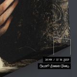 Pensive Woman Holding a Book canvas print, canvas edge detail