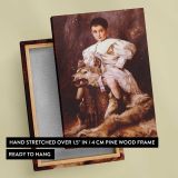 Portrait of Archduke Karl of Austria canvas print, front and back view