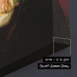 Mother and Children canvas print, canvas edge detail