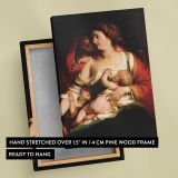 Mother and Children canvas print, front and back view