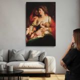 Mother and Children canvas print, room display