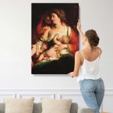 Mother and Children canvas print, displayed on a wall