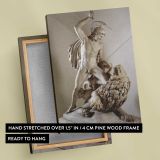 Bellerophon Fighting the Chimera Sculpture canvas print, front and back view