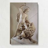 Bellerophon Fighting the Chimera Sculpture canvas print, front view