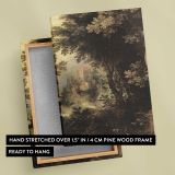 Woodland Landscape canvas print, front and back view