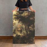 Woodland Landscape canvas print, held for scale