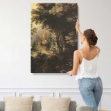 Woodland Landscape canvas print, displayed on a wall