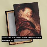 Democritus Portrait canvas print, front and back view