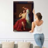 Paris and Helen canvas print, displayed on a wall