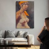 Amanda with a Yellow Headband by Aaron Coberly canvas print, room display
