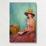 Aurora at a Picnic by Aaron Coberly canvas print, front view