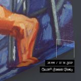 Seated Nude Back Study by Aaron Coberly canvas print, canvas edge detail