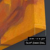 Captain Ricky in a Yellow Hood by Aaron Coberly canvas print, canvas edge detail