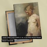 Standing Figure Study of Cathleen by Aaron Coberly canvas print, front and back view
