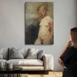 Standing Figure Study of Cathleen by Aaron Coberly canvas print, room display