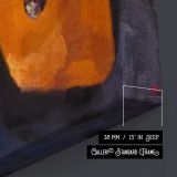 Dimien Portrait by Aaron Coberly canvas print, canvas edge detail