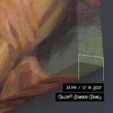 Seated Figure Study by Aaron Coberly canvas print, canvas edge detail