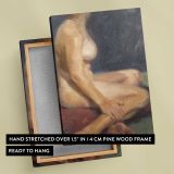 Seated Figure Study by Aaron Coberly canvas print, front and back view