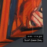 Ishan with a Phone by Aaron Coberly canvas print, canvas edge detail