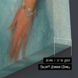 Laura in Blue by Aaron Coberly canvas print, canvas edge detail