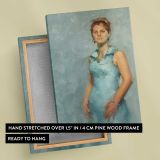 Laura in Blue by Aaron Coberly canvas print, front and back view