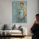Laura in Blue by Aaron Coberly canvas print, room display