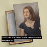 Laura Portrait by Aaron Coberly canvas print, front and back view