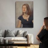 Laura Portrait by Aaron Coberly canvas print, room display