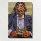 Sara with a Glass by Aaron Coberly canvas print, front view