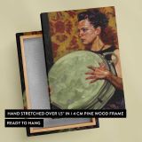 Suitcase in My Hand by Aaron Coberly canvas print, front and back view