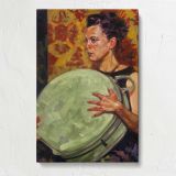 Suitcase in My Hand by Aaron Coberly canvas print, front view