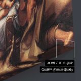Adoration Of The Shepherds by Abraham Bloemaert canvas print, canvas edge detail
