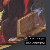 Adoration OF The Magi by Abraham Bloemaert canvas print, canvas edge detail