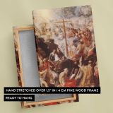 Glorification Of The Cross by Adam Elsheimer canvas print, front and back view