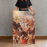 Glorification Of The Cross by Adam Elsheimer canvas print, held for scale