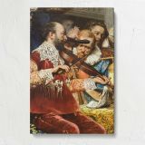 Baptism of the Conde detail by Adolphe Alexandre Lesrel canvas print, front view