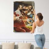 Baptism of the Conde detail by Adolphe Alexandre Lesrel canvas print, displayed on a wall