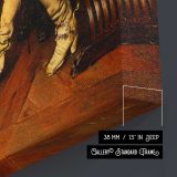 Les Critiques 1891 by Adolphe Alexandre Lesrel canvas print, canvas edge detail
