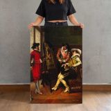 Les Critiques 1891 by Adolphe Alexandre Lesrel canvas print, held for scale