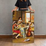 The Musical Trio by Adolphe Alexandre Lesrel canvas print, held for scale