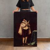 The Trophy by Adolphe Alexandre Lesrel canvas print, held for scale