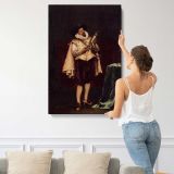 The Trophy by Adolphe Alexandre Lesrel canvas print, displayed on a wall
