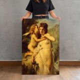 Les Secrets De L%20Amour by Adolphe Jourdan canvas print, held for scale